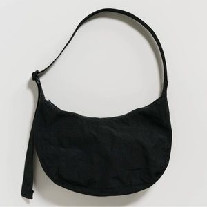 BAGGU Medium Nylon Crescent Bag - Black